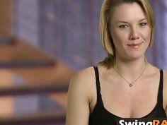 Amateur swingers playing sexy games in reality show