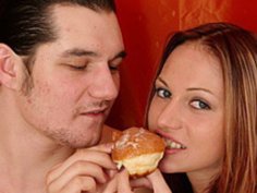 Cynthia Loves Her Cum-Glazed Donut!