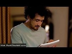 Naughty milf rayveness flashes huge natural tits while being drawn by artist stepson